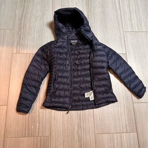 Patagonia EUC xxs dark blue down hooded jacket